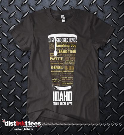 Idaho state Craft Beer Custom T-Shirt in Black
