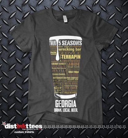 Georgia State Craft Beer Custom Shirt in Dark Heather Gray