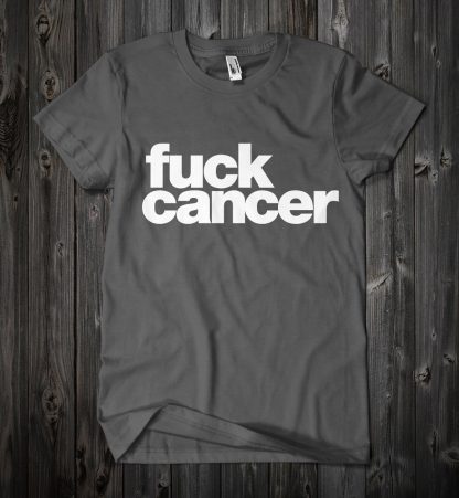 Fuck Cancer Custom Shirt Dark Heather Gray