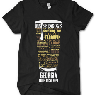 Georgia State Craft Beer Shirt in Black by Distinkt Tees