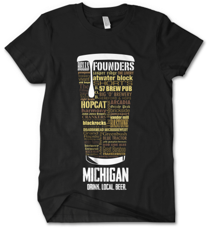 Michigan state Craft Beer Custom Shirt