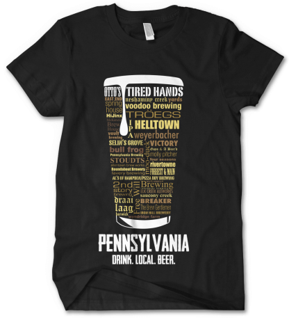 Pennsylvania state Craft Beer Custom T-Shirt