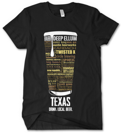 Texas State Craft Beer Shirt customized by Distinkt Tees Ink