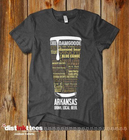 Arkansas state Craft Beer Shirt in Dark Heather