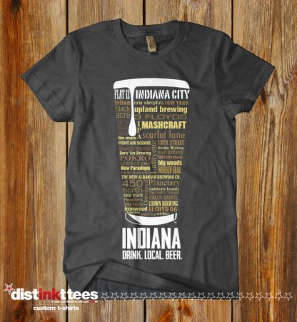 Indiana state Craft Beer Shirt in Dark Heather