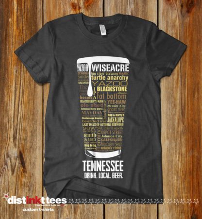 Tennessee state Craft Beer Shirt in Dark Heather