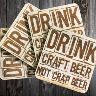 Natural Wooden Custom Craft Beer Coaster