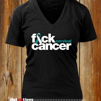 Fuck Cervical Cancer Women's V-Neck T-Shirt