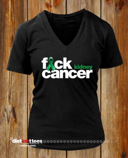 Fuck Kidney Cancer Women's V-Neck T-Shirt