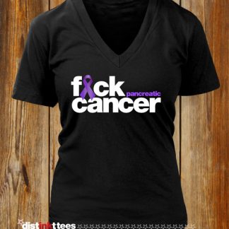 Fuck Pancreatic Cancer Women's V-Neck T-Shirt