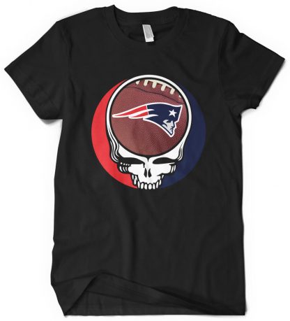 New England Patriots Grateful Dead Custom Printed T-Shirt