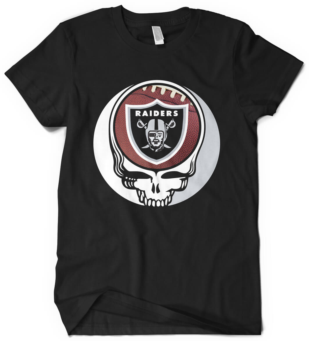 Oakland Raiders / Grateful Dead Custom Printed T-Shirt