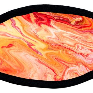 Abstract orange protective custom face mask