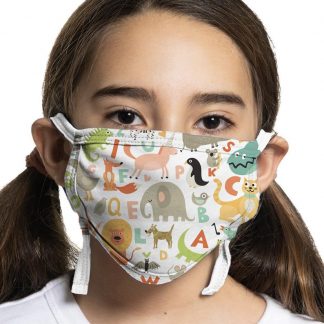 Children's face mask with animal designs