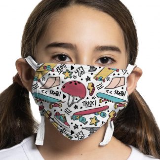 Kids protective face mask witrh dinosaur design