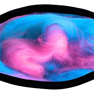 Protective face mask with cotton candy design