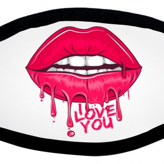 I love you lips custom face mask