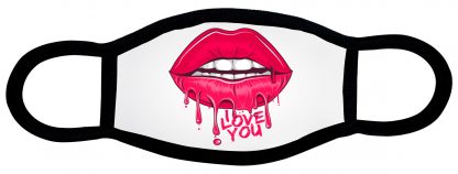 I love you lips custom face mask