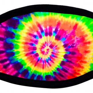 Tie dye spiral designed protective face mask