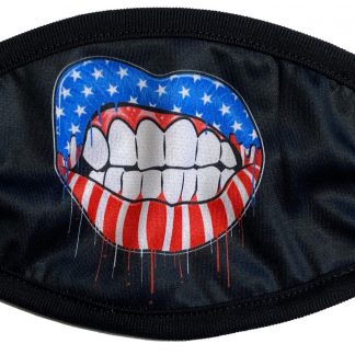 Protective face mask with United States lips design