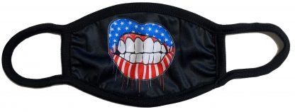 Protective face mask with United States lips design